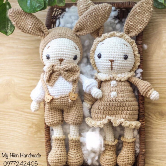 Gấu len handmade an toàn cho bé, size38cm,có sẵn