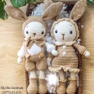 Gấu len handmade an toàn cho bé, size38cm,có sẵn