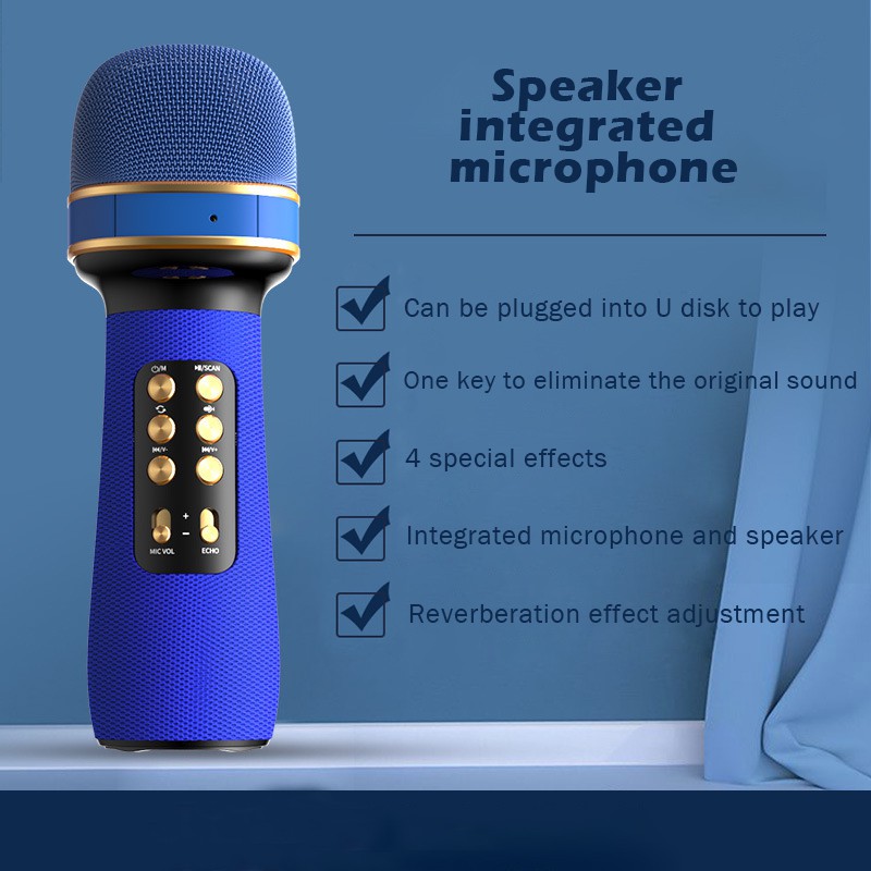 Loa karaoke micro chất lượng cao micro Bluetooth cầm tay nhà tivi thông minh trẻ em hát micro không dây micro tích hợp âm thanh