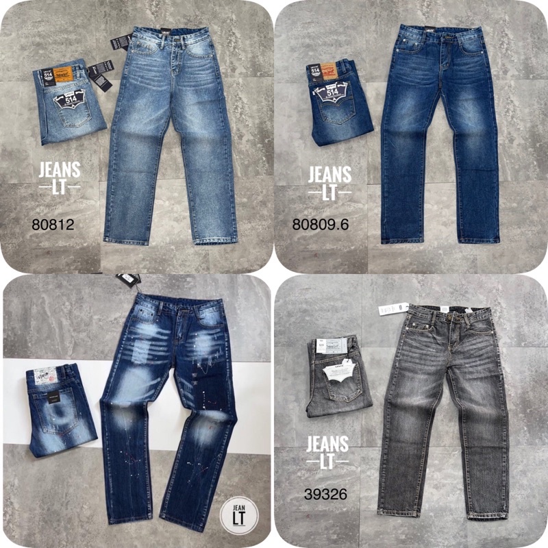 Quần bò Nam Xanh Ống Xuông - Quần Jean Xuông Nam Giá Tốt