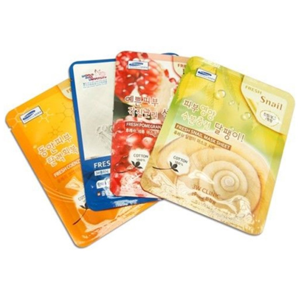 Mặt nạ dưỡng ẩm trắng da 3W Clinic Fresh Mask Sheet 23ml