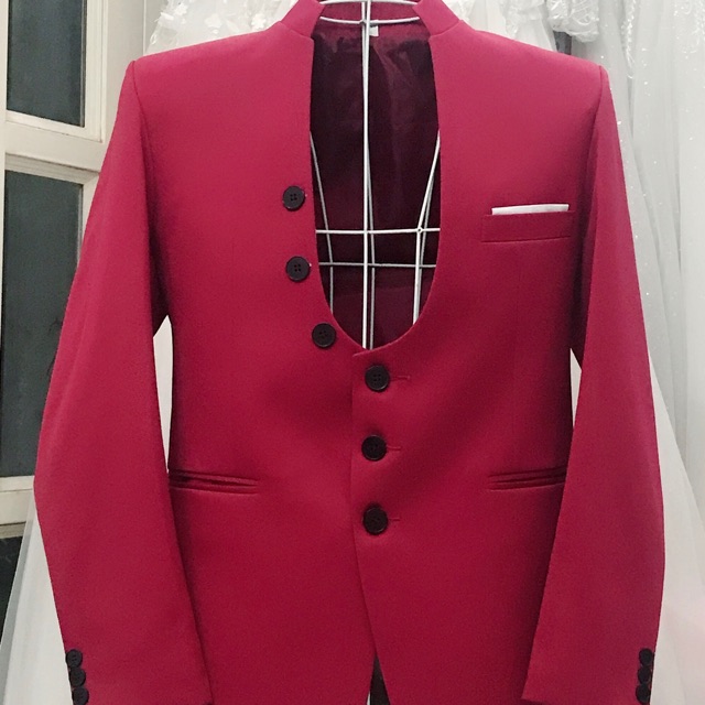 Vest 6 nút cổ trụ