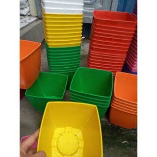 combo bộ 10 CHẬU NHỰA hình vuông giá tại xưởng rộng 16cm