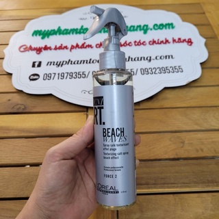 Xịt tạo kiểu sóng lơi L'oréal Tecni.art Beach Waves Spray 150ml, độ cứng 2