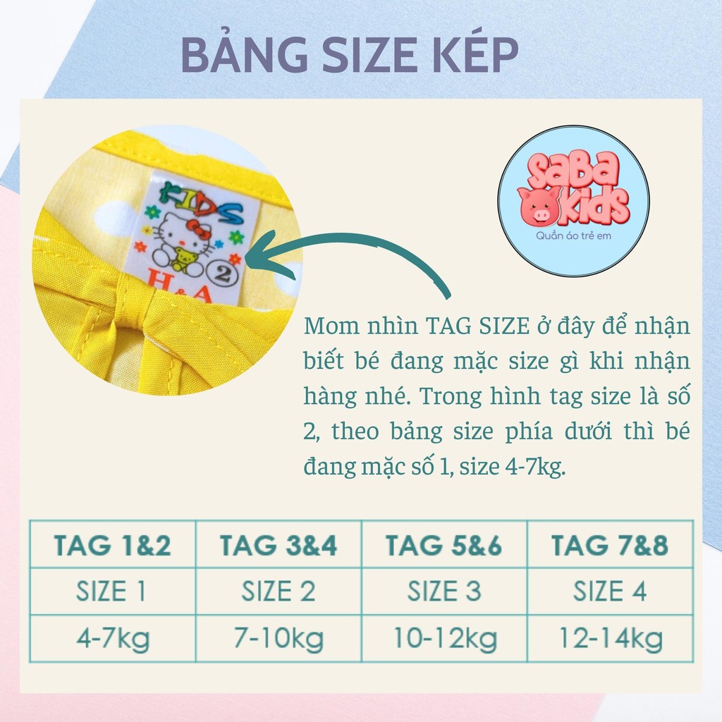 Bộ Bé Gái Tôn Lanh 2 Dây Mỏng Nhẹ SABAKIDS Dễ Thương Cực Mát Cho Bé Từ 4-14kg [RẺ ĐẸP]