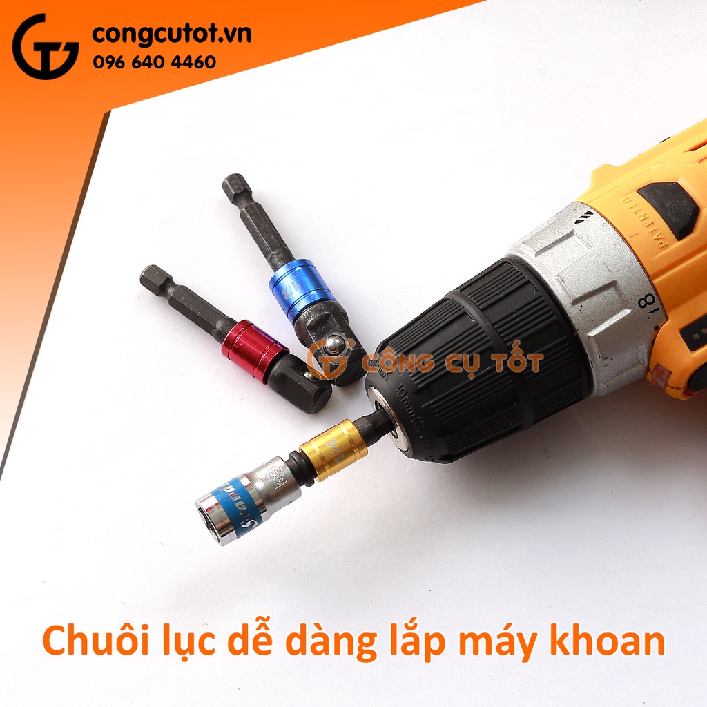 Bộ 3 vặn khẩu chuôi lục đen đánh mã mầu 1/2 1/4 3/8