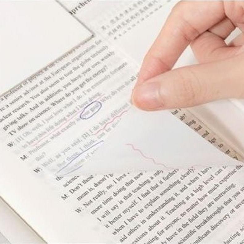 Set 50 Tờ Giấy Ghi Chú Trong Suốt Chống Thấm Nước Tiện Dụng Cho Học Sinh