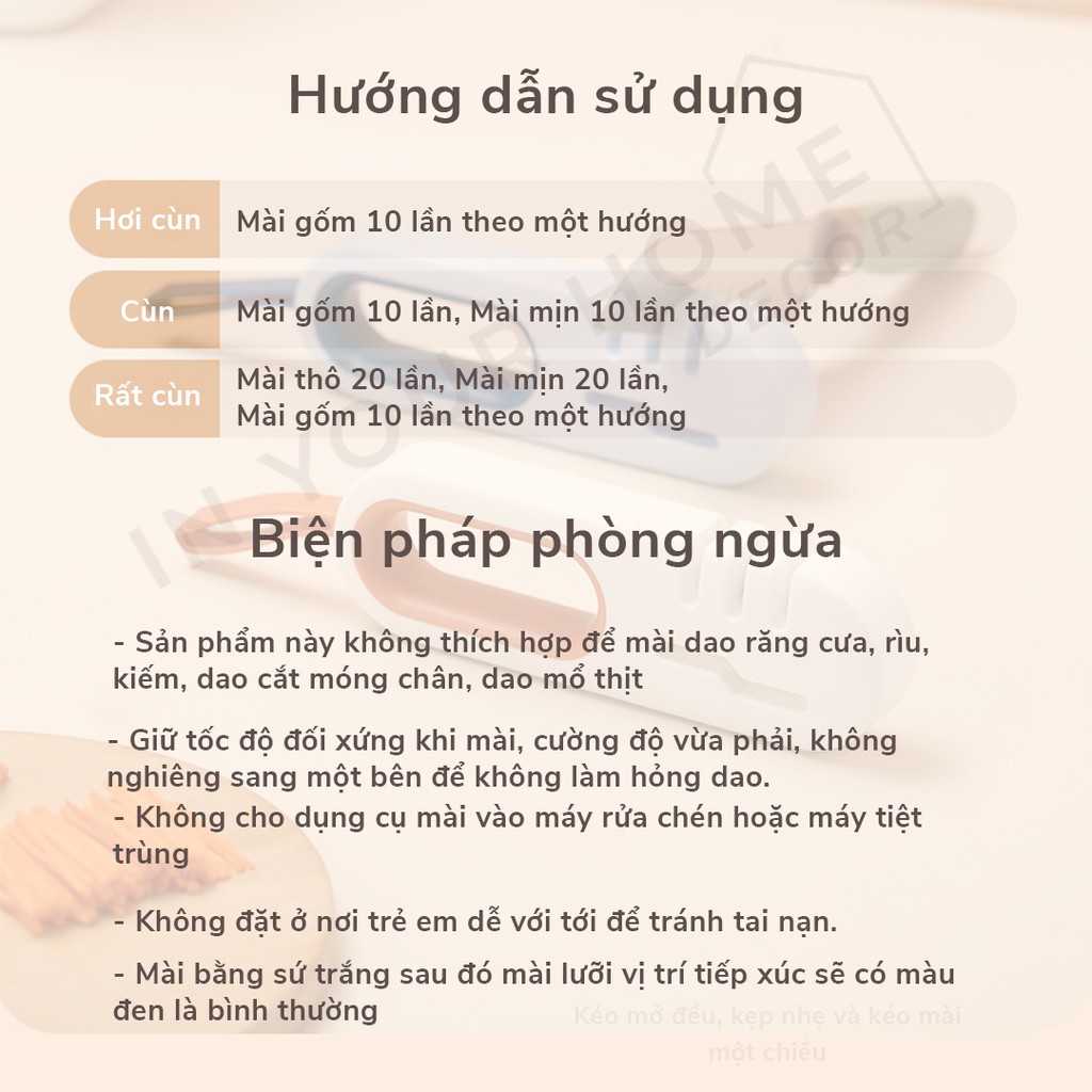 Đồ mài dao kéo 4 trong 1, dụng cụ mài dao cầm tay đa chức năng sử dụng trong nhà bếp gia đình