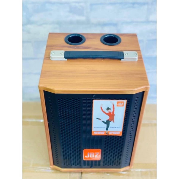 Loa Kéo Karaoke Mini Di Động,Vỏ Gỗ,Âm Thanh Chuẩn,Tặng Kèm 2 Micro Không Dây