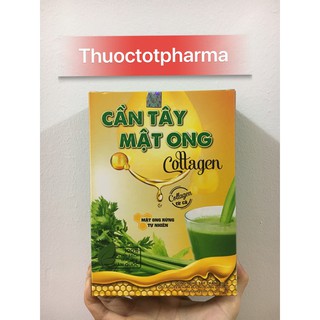 (Chính Hãng) Bột Cần Tây Mật Ong Collagen Sấy lạnh Hộp 60g (15 gói x 4g)
