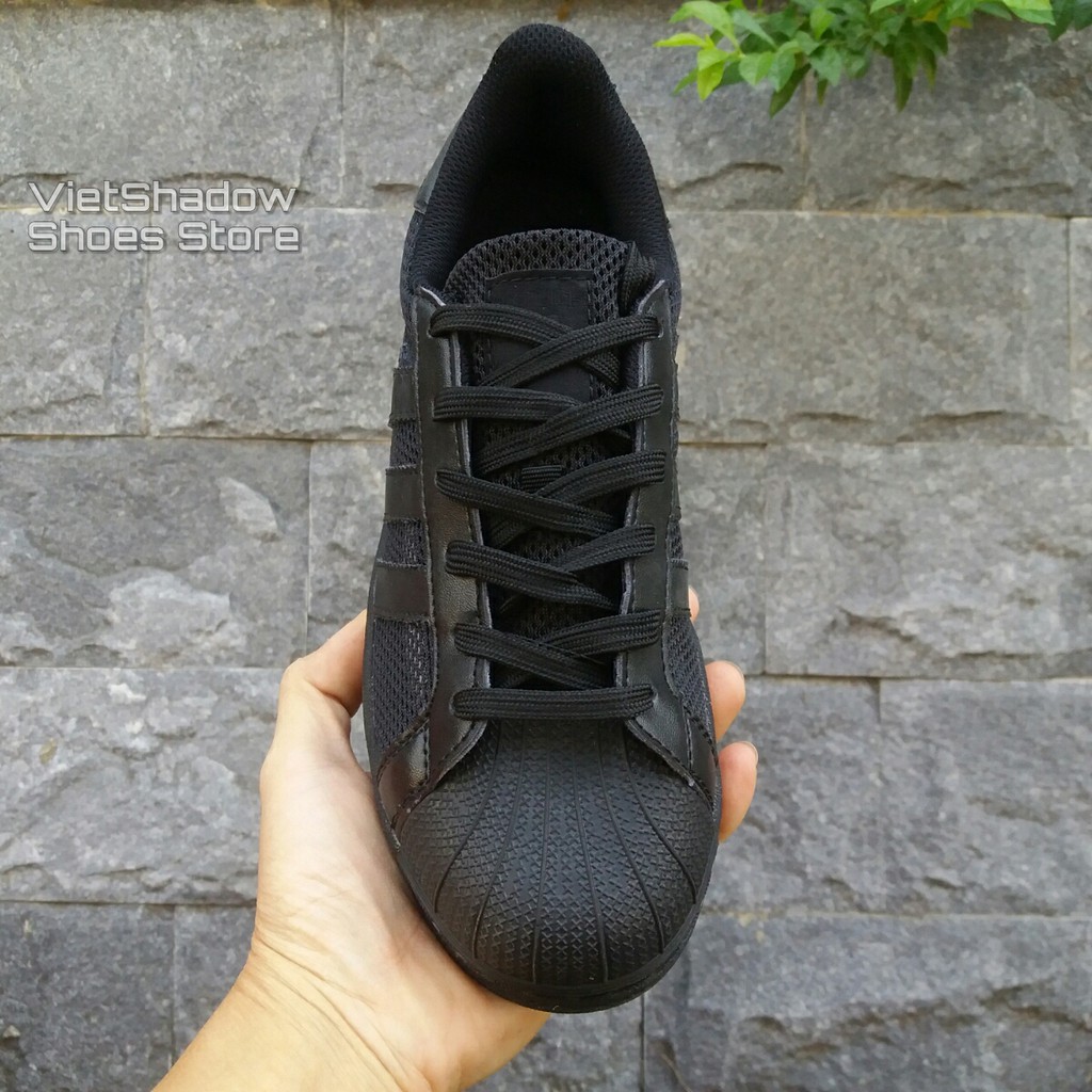 Sneakers sò - Giày thể thao đế bệt - Chất liệu lưới đen full - Mã SP BB5392