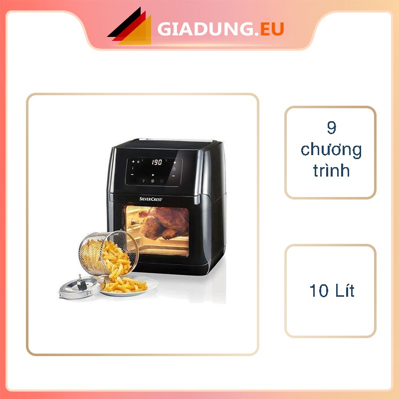 [Mã ELHADEV giảm 4% đơn 300K] NỒI CHIÊN KHÔNG DẦU SILVERCREST 9 TRONG 1 10L