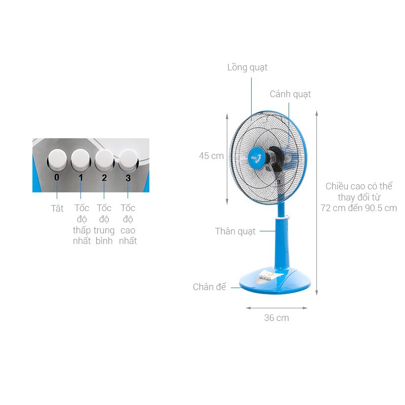 Quạt lửng Asia A16019