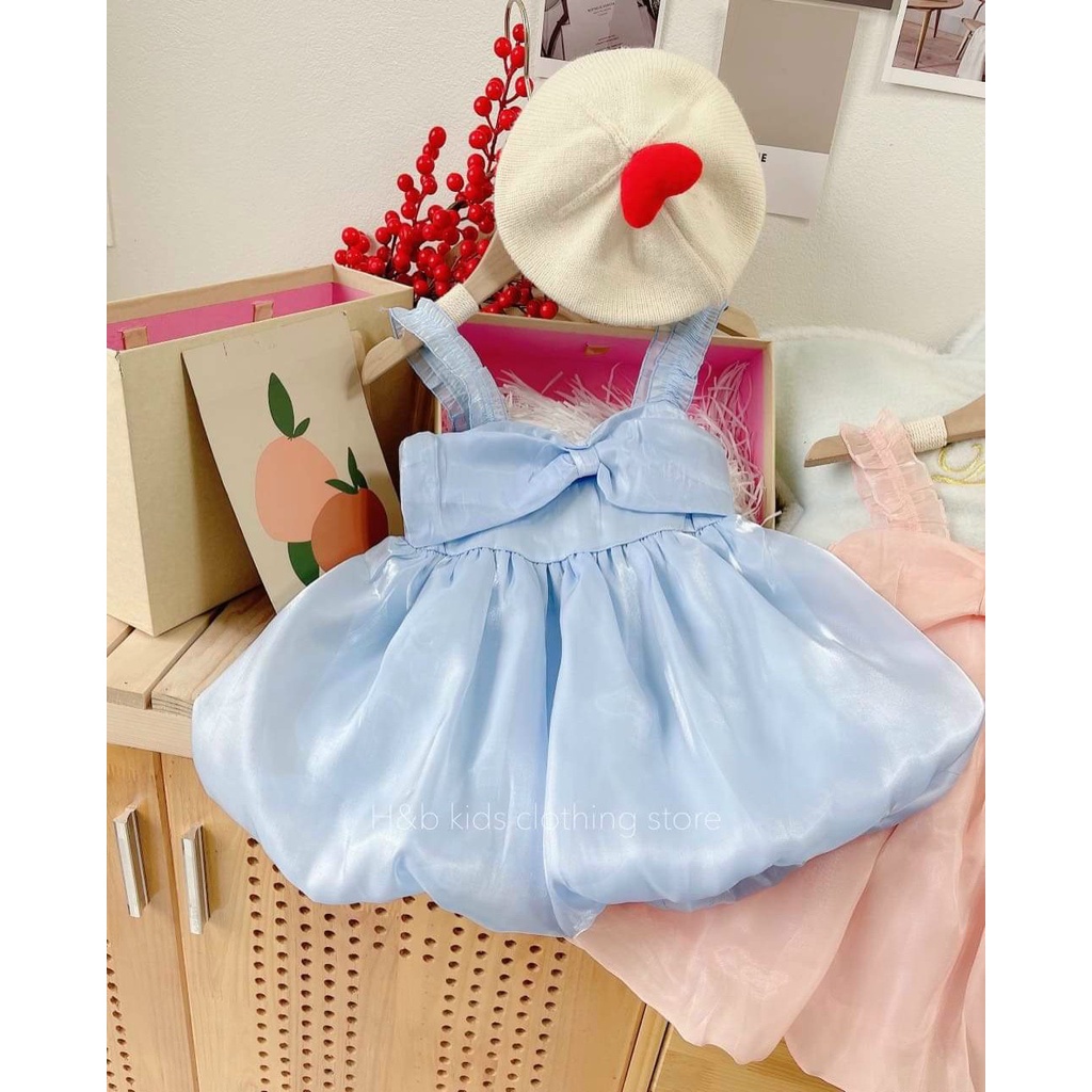{TẶNG QUÀ}VÁY HAI DÂY TƠ BỒNG MẶC MÙA HÈ RẤT MÁT BÉ GÁI 8/18KG