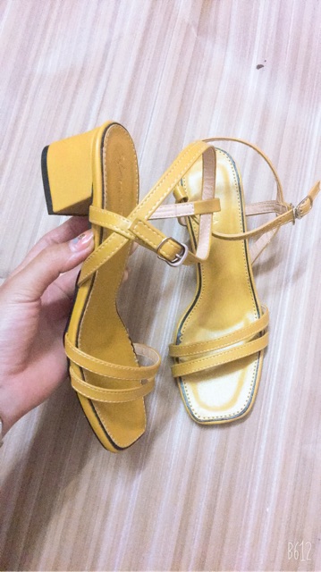 Sandal quai dây sành điệu phối viền da lỳ 5cm  S58 | BigBuy360 - bigbuy360.vn