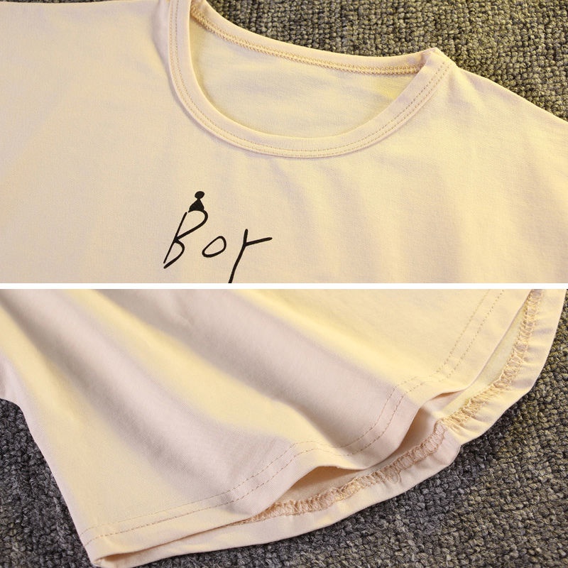 Set đồ mùa hè 2 món gồm áo tay ngắn 95% Cotton màu trơn + quần ngắn thời trang cho bé trai