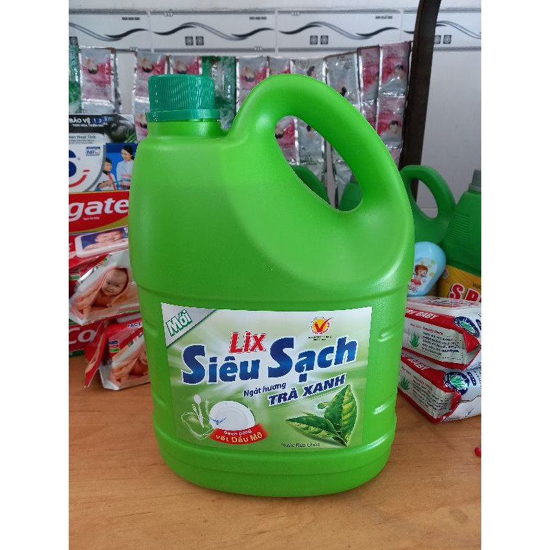 Nước rửa chén Lix siêu sạch can 3.8kg