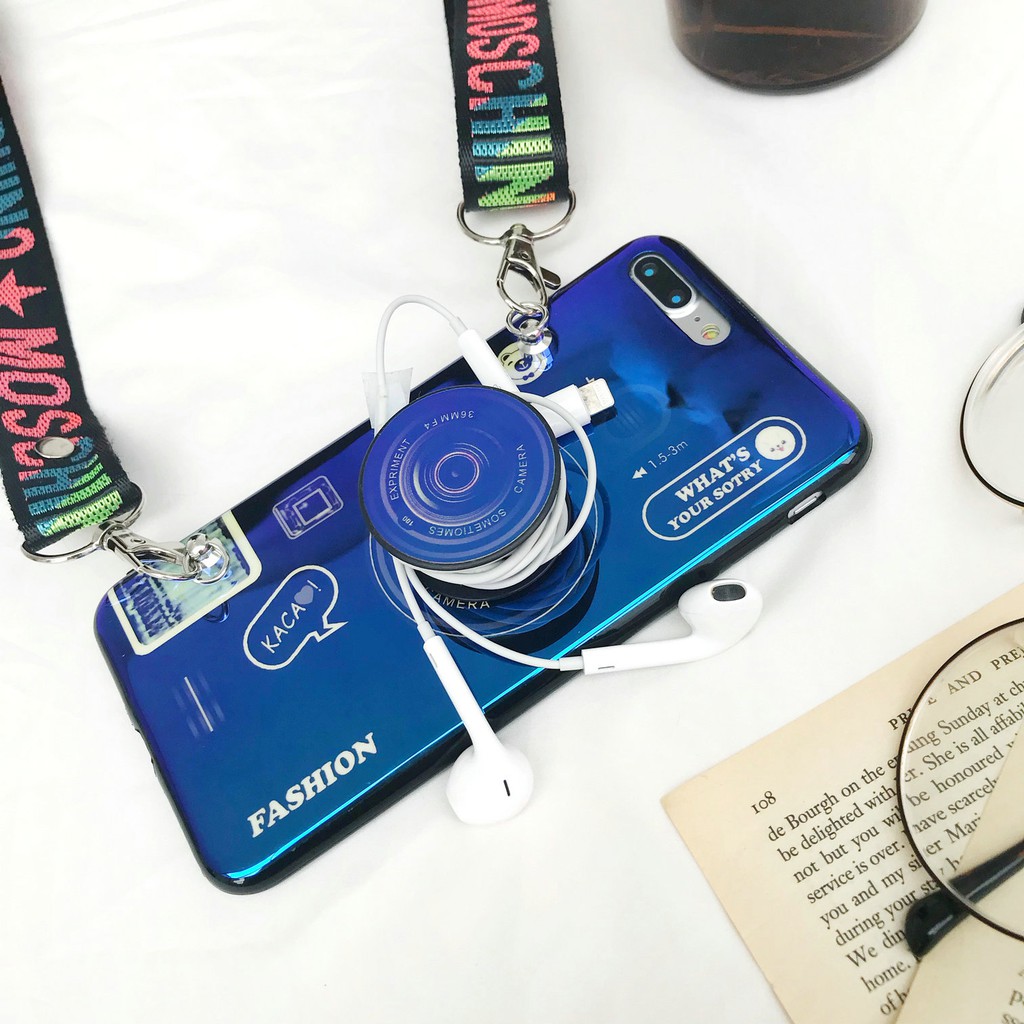 Ốp điện thoại hình máy ảnh cho Samsung A71 A6 A8 A9 A10 A20 A30 2018 S7 edge S8 S9 S10 S20 Plus S10e Note 8 10 Lite