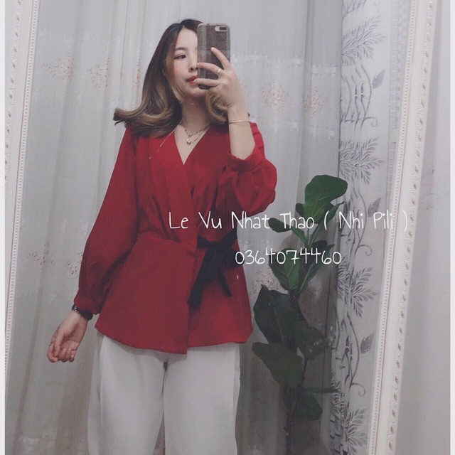 ÁO KIMONO CỘT NƠ EO (KÈM HÌNH THẬT)
