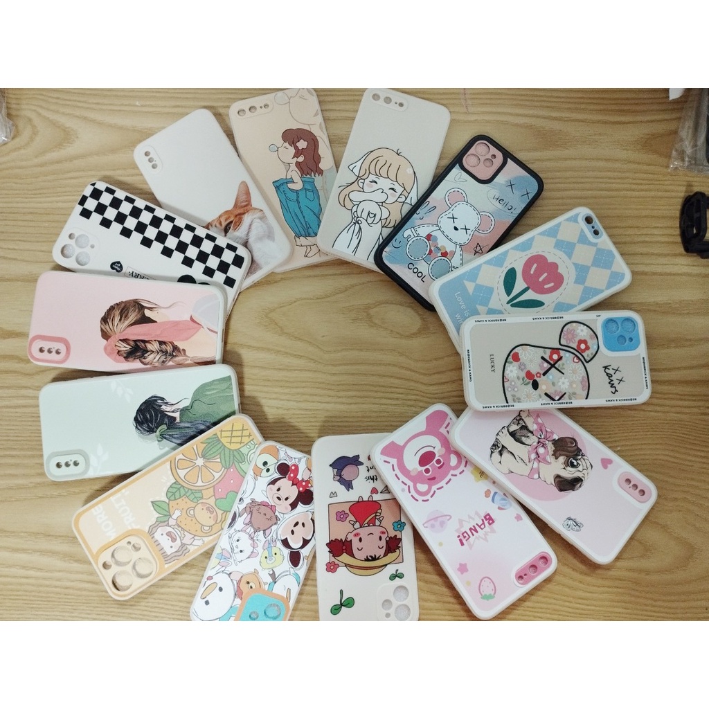 [ XẢ KHO - SALE SỐC ] Ốp iphone ngẫu nhiên siêu đẹp [đồng giá 5k] viền vuông bảo vệ camera đủ mã iphone 6 đến 13 promax