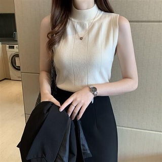 Áo len nữ không tay cổ cao 3p
