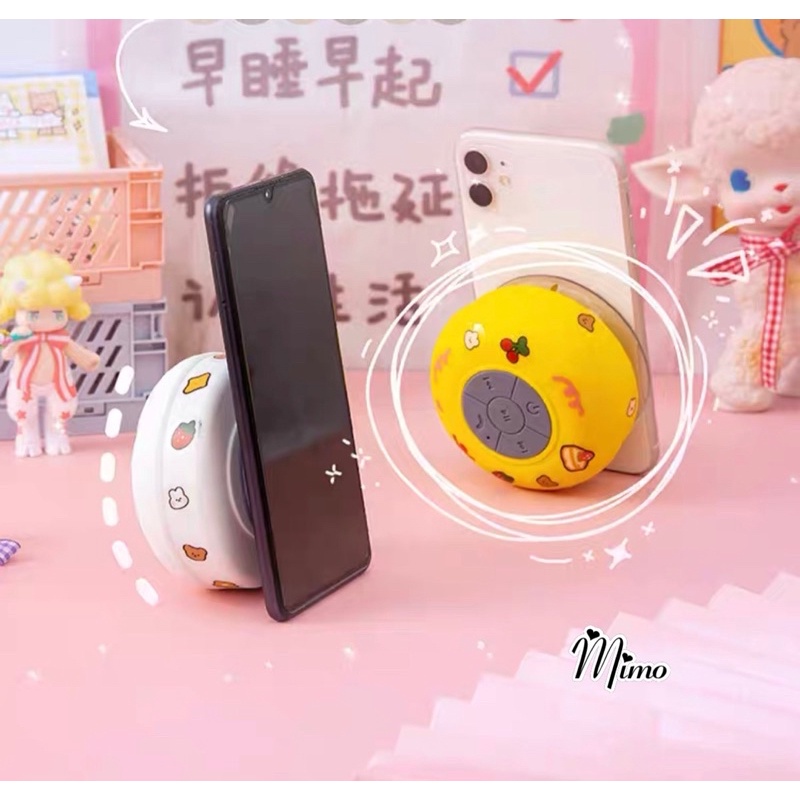 Loa bluetooth dán tường mini hình tròn chống nước, loa không dây gắn nhà tắm âm thanh to và rõ nét [KÈM STICKER]