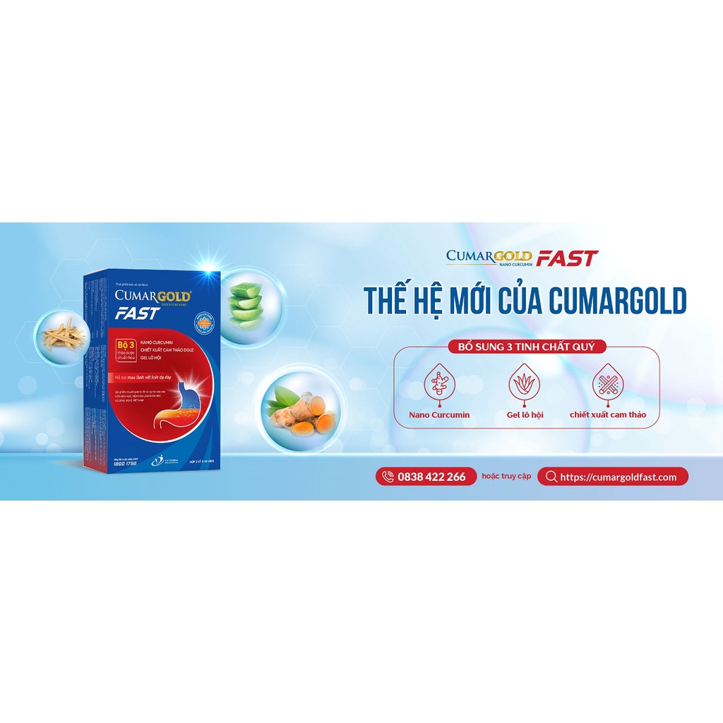 CUMARGOLD FAST - Nano curcumin - Nano nghệ - Đau dạ dày