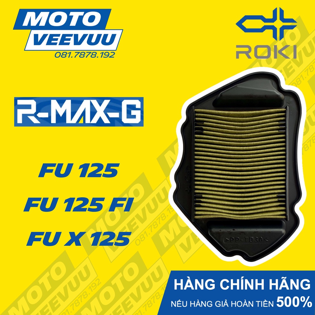 Lọc gió R-Max ROKI cho xe Honda Future 125, Future 125 FI