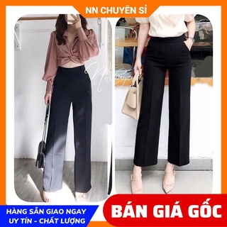 Quần tây công sở nữ ống rộng suông chất vải hàng cao cấp dày đẹp phom chuẩn ôm dáng có nhiều size TS48