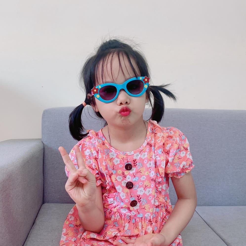 Kính Mát thời trang Cho bé từ 1-6 tuổi Nơ Chấm Bi siêu ngầu mẫu mới nhất năm 2021, kính mát chống tia uv400 cho bé gái