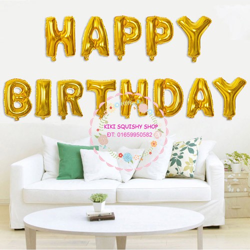 Bóng sinh nhật chữ HAPPY BIRTHDAY