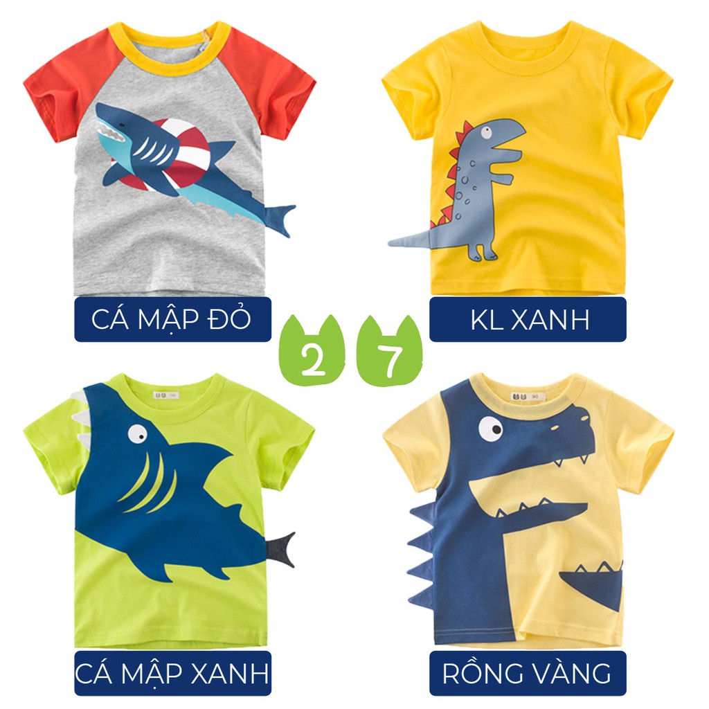 Áo Thun Cho Bé 27Kids In Hình Sáng Tạo Chất Cotton Co Giãn Mềm Mại Thấm Hút Tốt 005