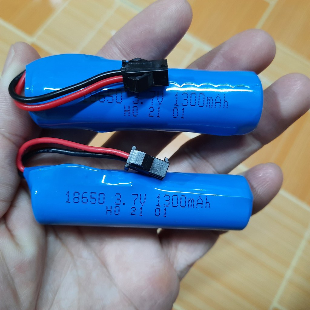 Pin sạc 3.7v 18650 dung lượng pin 1300mah cho xe mô hình điều khiển