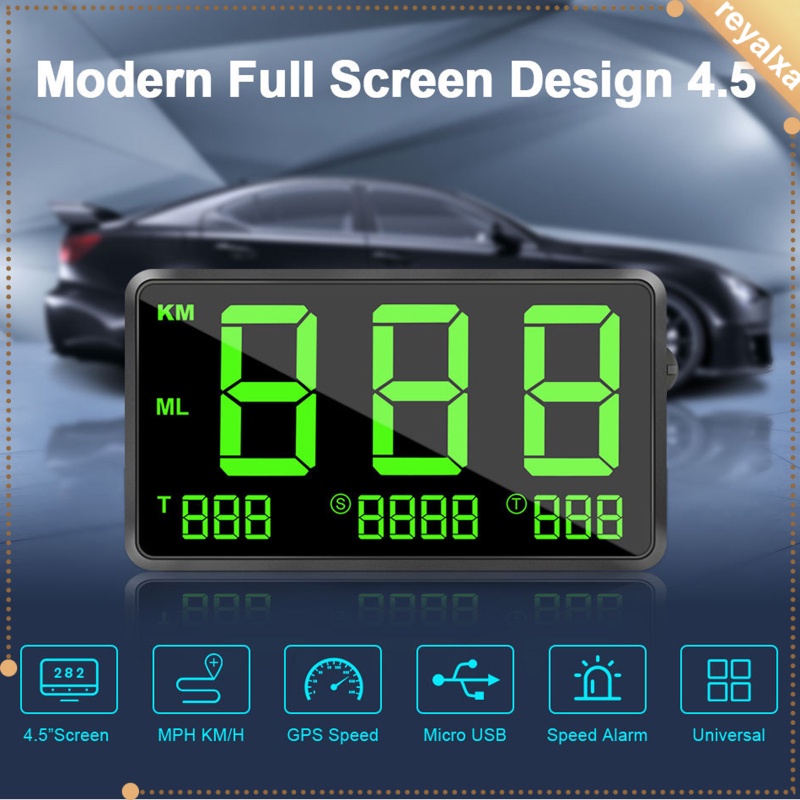 Đồng Hồ Đo Tốc Độ GPS MPH KM / h Màu Đen Cho Xe Máy / Xe Hơi