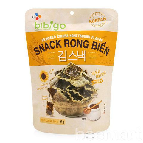 SNACK RONG BIỂN BIBIGO VỊ BẮP MẬT ONG 25G