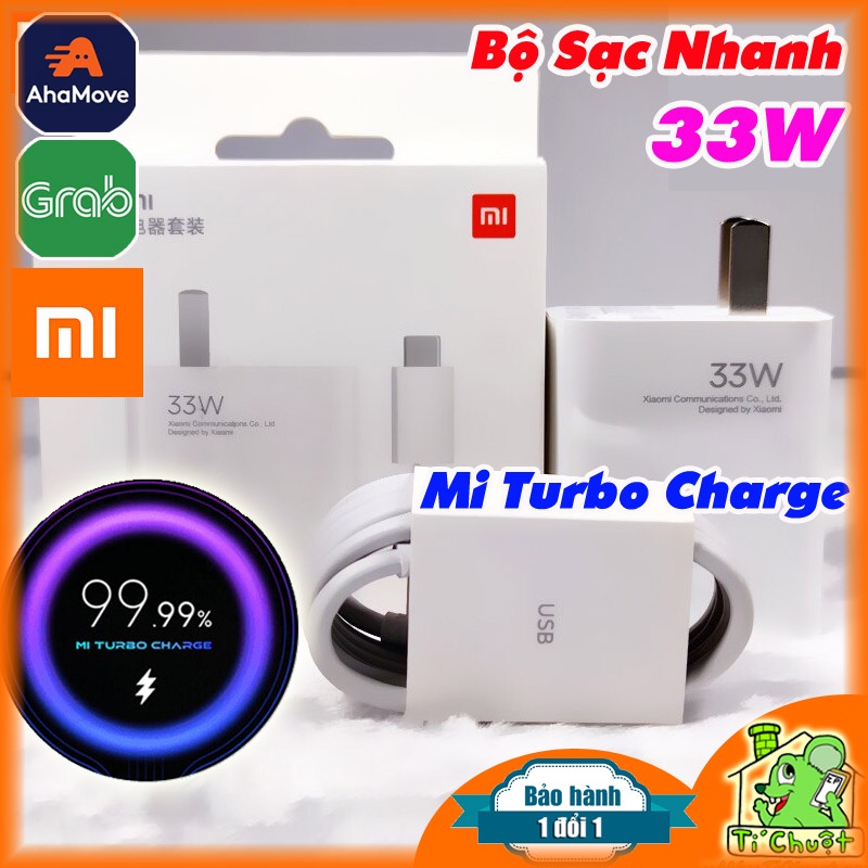 Bộ Sạc Nhanh Xiaomi 33W Mi Turbo Charge ZIN Chính Hãng