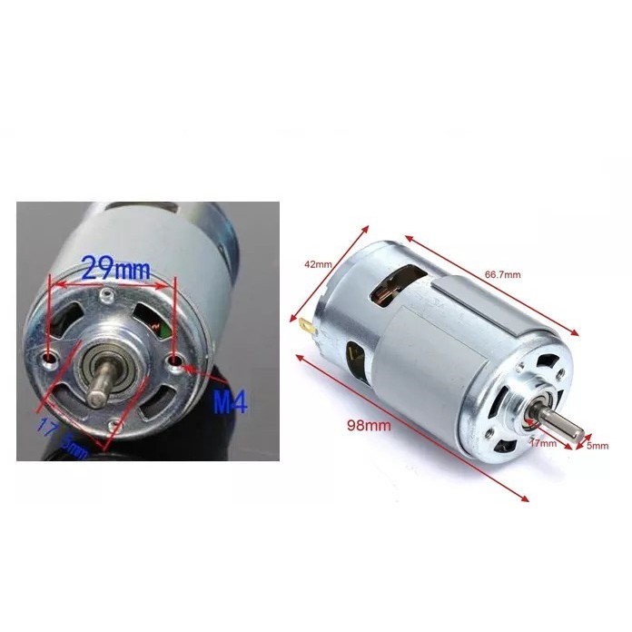 Motor 775 Trục 5mm 12V Siêu Khỏe, motor 775, chế máy khoan,máy cắt,quạt,máy bơm