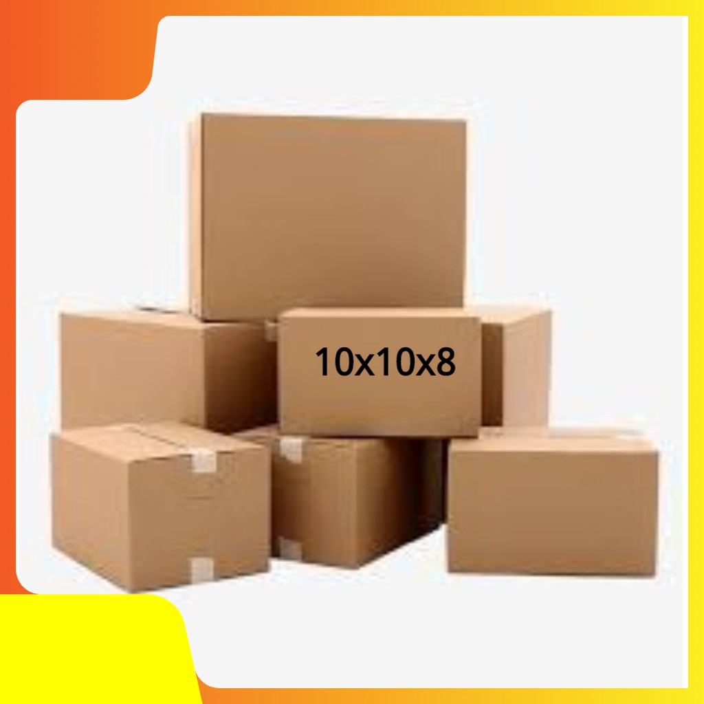 Hộp Giấy Carton 10x10x8 cm ♥️ FREESHIP ♥️ Giảm 10K Khi Nhập [BAOB2] Bộ 20 Hộp Giấy Carton