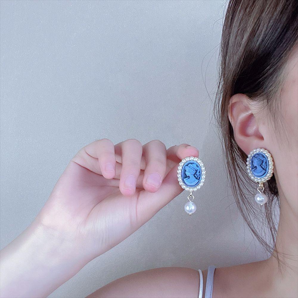 EXPEN Bông Tai Hợp Kim Dáng Dài Đính Ngọc Trai Nhân Tạo Thanh Lịch Cho Nữ