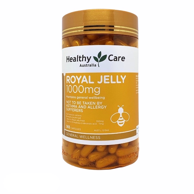 Sữa ong chúa Healthy Care Royal Jelly 1000 365 viên - Ong Chúa Úc