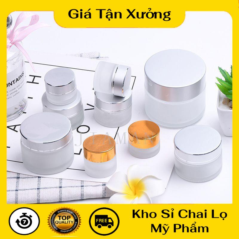 Hũ Chiết Mỹ Phẩm ❤ TRÙM SỈ ❤ Hũ chiết mỹ phẩm thủy tinh mờ 5g,10g,15g,20g,30g,50g đựng kem face