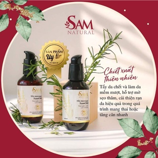 Dầu massage chống rạn da cho mẹ bầu Sam Natural