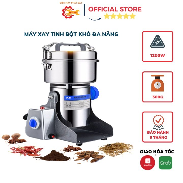 Máy xay bột khô đa năng 200A xay nghiền các loại hạt củ thảo quả thành tinh bột khô hàng inox 304