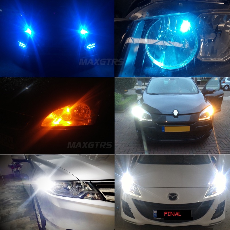 MAXGTRS Bộ 2 Đèn LED T10 W5W 15W 194 168 2020 Ánh Sáng Trắng Xanh Cao Cấp Dành Cho Ô Tô