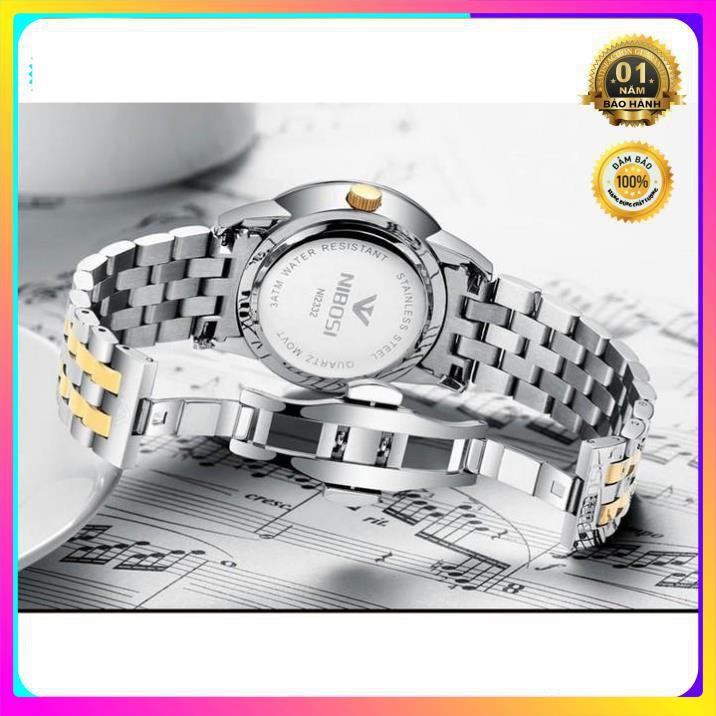 ĐỒNG HỒ NAM NIBOSI SANG TRỌNG DÂY VỎ INOX NGUYÊN KHỐI HÀNG HÃNG FULL BOX [ ĐỒNG HỒ NAM ] | BigBuy360 - bigbuy360.vn