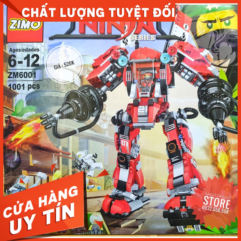 [HOT]LEGO Zimo Lắp Ráp Robot Chiến Binh Samurai ZM 6001 ( 1001 Mảnh )-Hàng có sẵn