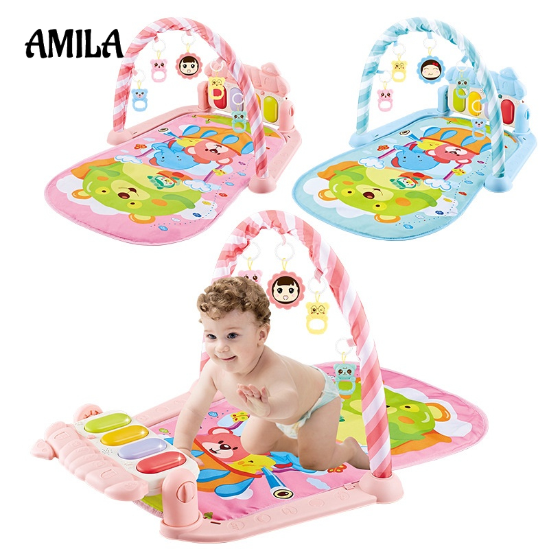 Tấm thảm đàn piano đồ chơi AMILA có nhạc vui nhộn dành cho trẻ sơ sinh 0-36 tháng tuổi