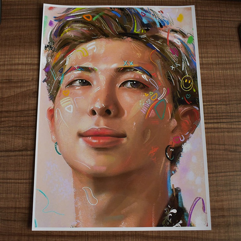 Poster in hình nhóm nhạc bts khổ a3 dùng trang trí