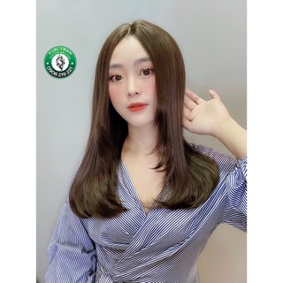 TÓC GIẢ NGUYÊN ĐẦU SIÊU DA ĐẦU NÂU LẠNH CUP TẦNG LAYER ĐỘC QUYỀN NHÀ YURI- TẶNG KÈM LƯỚI TRÙM XỊN ❤️