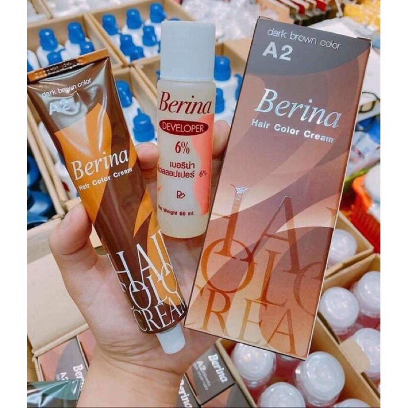 Thuốc nhuộm tóc Thái Lan Berina màu nâu hạt dẻ